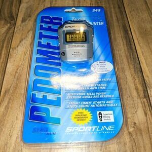 New Sportline Talking Calorie Counter Pedometer Model 343 Basic Series 2003